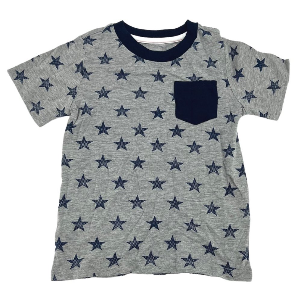 Toughskins Boy's T-Shirt | Grey & Navy | Stars | Various Sizes